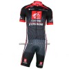 Completo Maglia + Pantaloncino con bretelle Caisse d`Epargne Manica Corta Rosso Nero